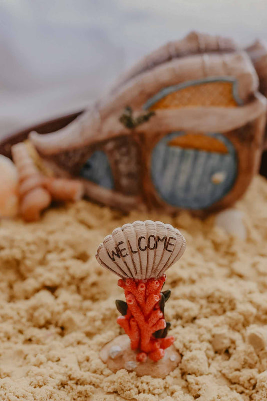 Coral Shell Welcome Sign